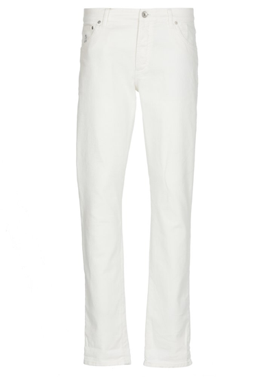 Brunello Cucinelli Cotton Straight-leg Jeans In White