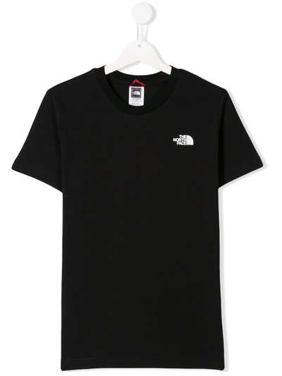 The North Face Kids' Coordinates-print Cotton Jersey T-shirt In Black,white