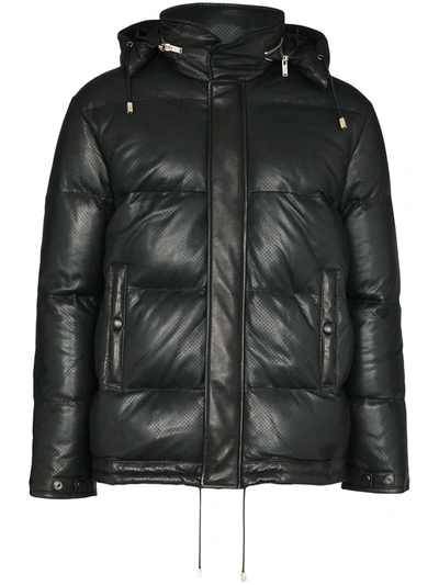 Saint Laurent Quilted Zipped Puffer Jacket In Black
