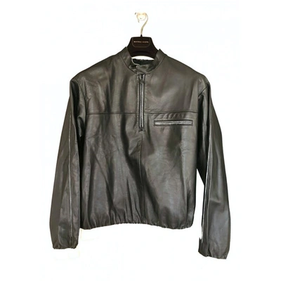 Pre-owned Bottega Veneta Leather Jacket In Black