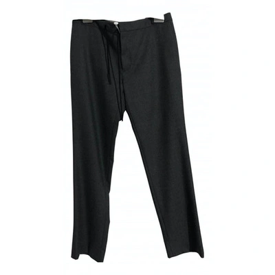 Pre-owned Maison Margiela Wool Trousers In Anthracite