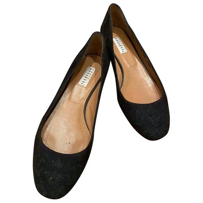 Pre-owned Fratelli Rossetti Leather Ballet Flats In Black