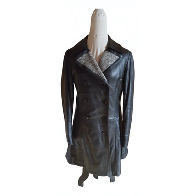 Pre-owned Jean Paul Gaultier Black Leather Coat