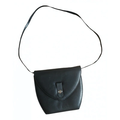 Pre-owned Pierre Cardin Leather Crossbody Bag In Black