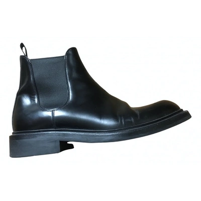 Pre-owned Prada Black Leather Boots