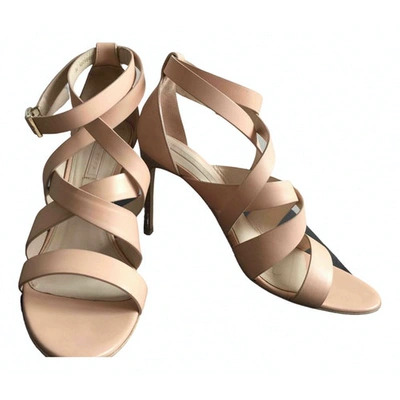Pre-owned Hugo Boss Pink Leather Sandals