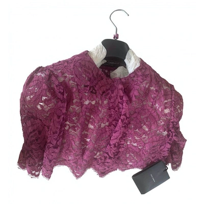 Pre-owned Dolce & Gabbana Lace Top In Purple