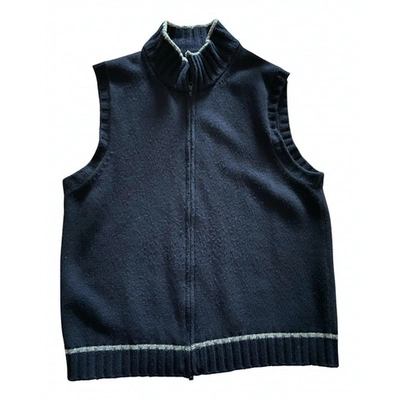 Pre-owned Fay Wool Vest In Blue
