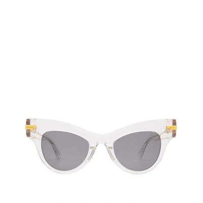 Bottega Veneta Bv1004s Sunglasses In 002 Crystal Crystal Grey