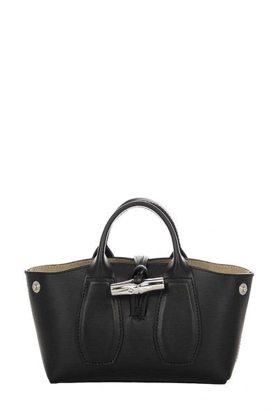 Longchamp Roseau Top Handle Bag Xs In Black