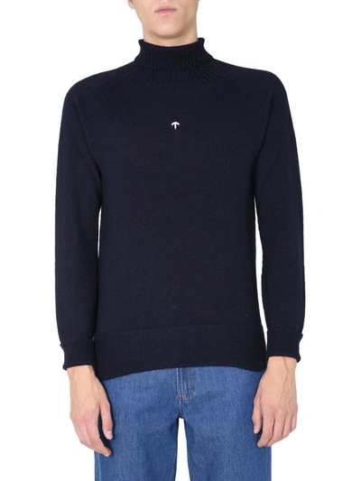 Nigel Cabourn Turtleneck Sweater In Blue