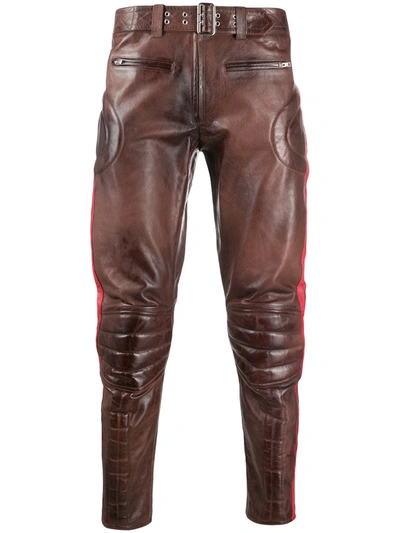 Marni Motox Panelled Trousers In Brown