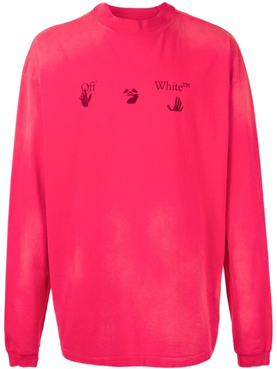 Off-white Hands Logo Sweatshirt In Pink