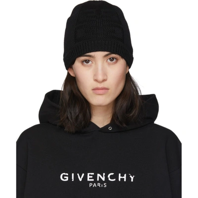 Givenchy 4g Jacquard Wool Beanie In Black