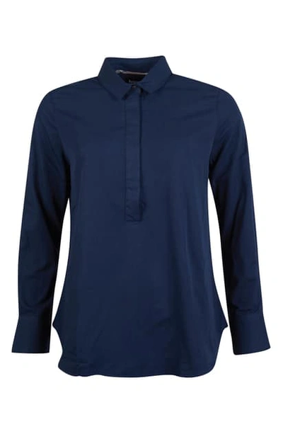 Barbour Monteith Back Button Shirt In Navy