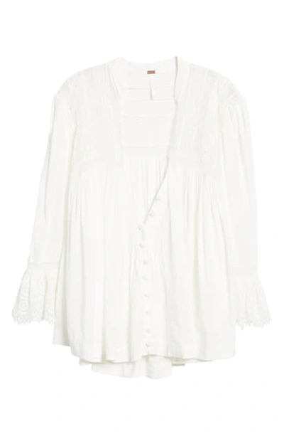 Free People Esme Button-up Top In White