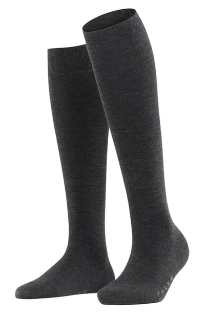 Falke Soft Merino Knee High Socks In Anthrcite