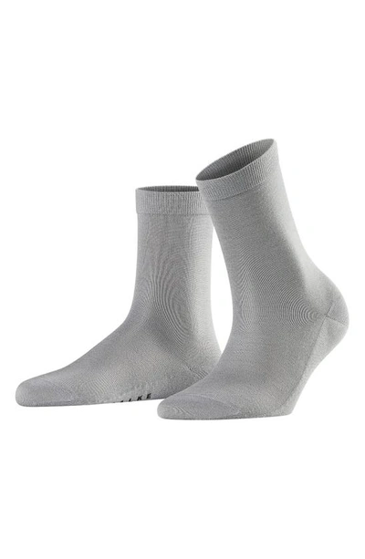 Falke Sensual Silk Crew Socks In Silver