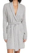 White + Warren Cashmere Robe In Grey Heather