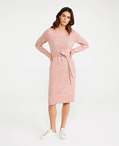 Ann Taylor Mock Neck Sweater Dress In Clay Pottery