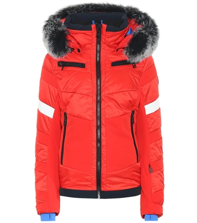 Toni Sailer Women's Penelope Fur-trimmed Nylon Ski Jacket In Red