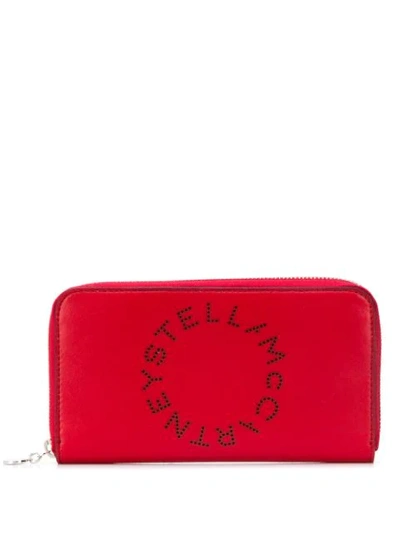 Stella Mccartney Stella Logo Continental Wallet In Red