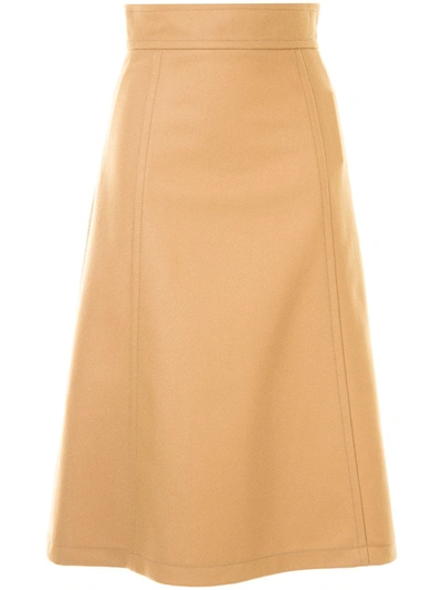 Carolina Herrera Knitted A-line Skirt In Brown