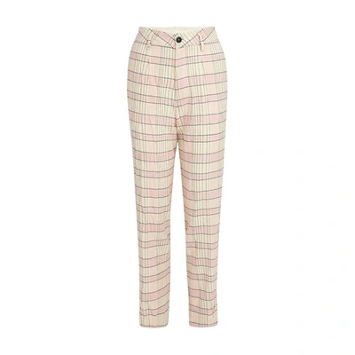 Forte Forte Tartan Pants In Rose