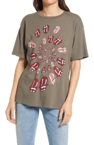 Daydreamer Rolling Stones Bigger Bang Weekend Graphic Tee In Army