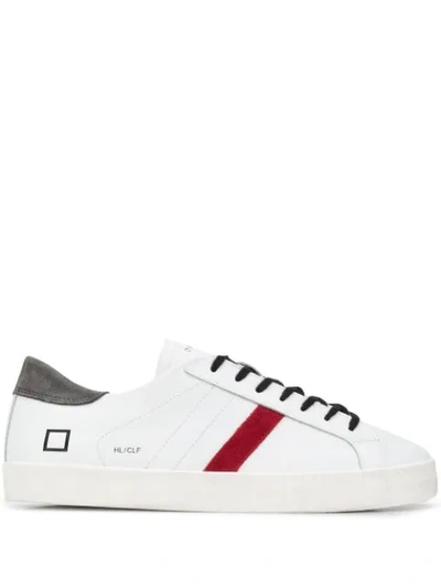 Date Hill Low White, Red Leather Sneakers