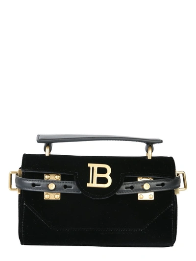 Balmain Black Velvet B-buzz Bag
