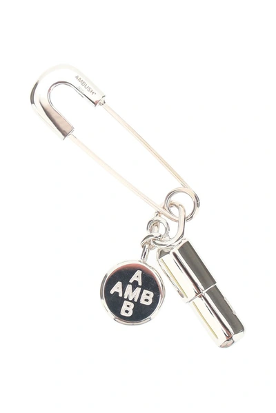 Ambush Pill Charm Piercing Unisex Earring In Silver