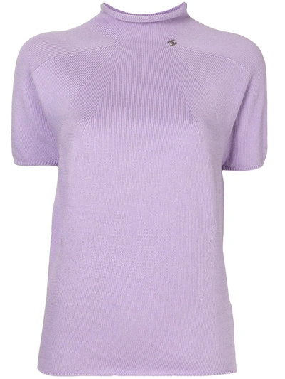 Pre-owned Chanel 1999 Knitted T-shirt In Purple