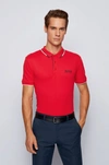 Hugo Boss - Active Stretch Golf Polo Shirt With S.café® - Red
