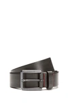 Hugo Boss - Leather Belt With Matte Gunmetal Hardware - Dark Grey