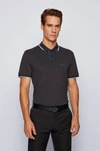 Hugo Boss - Active Stretch Golf Polo Shirt With S.caf - Dark Grey