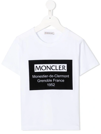 Moncler Boys Teen White Logo T-shirt