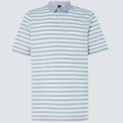 Oakley Aero Striped Polo In Gray