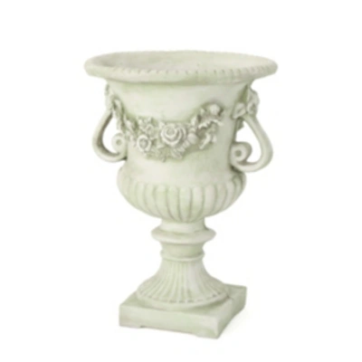 Noble House Buena Vista Outdoor Urn In White Moss