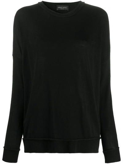 Roberto Collina Jersey Knit Top In Black