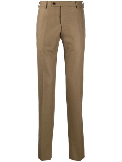 Gabriele Pasini Fitted Tailored Trousers In Brown