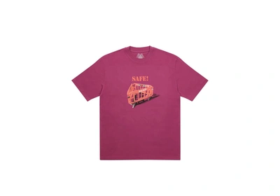 Pre-owned Palace  Safety T-shirt Wine