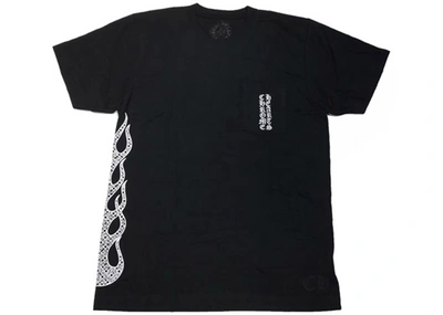 Pre-owned Chrome Hearts  Side Flame T-shirt Black