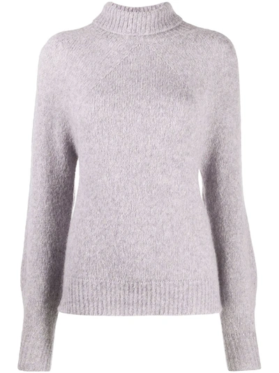 Drumohr Roll-neck Knit Jumper In Purple