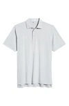 Peter Millar Comers Stripe Polo In Gale Grey