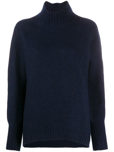 Drumohr Roll-neck Jumper In Blue