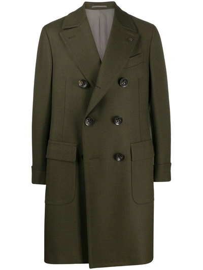 Gabriele Pasini Double-breasted Wool Coat In Green