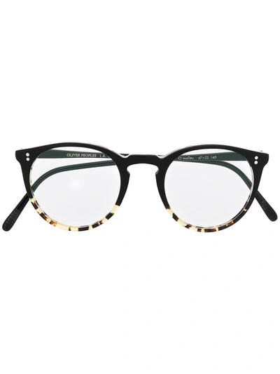 Oliver Peoples O' Malley Round Frame Glasses In Black