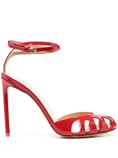 Francesco Russo Cut-out Buckle-strap Sandals In Red