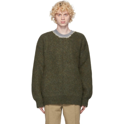 Maison Margiela Green Wool Gauge 5 Sweater In 693f Olive